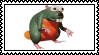 A stamp of the enemy Gnawty from the Donkey Kong Country series.